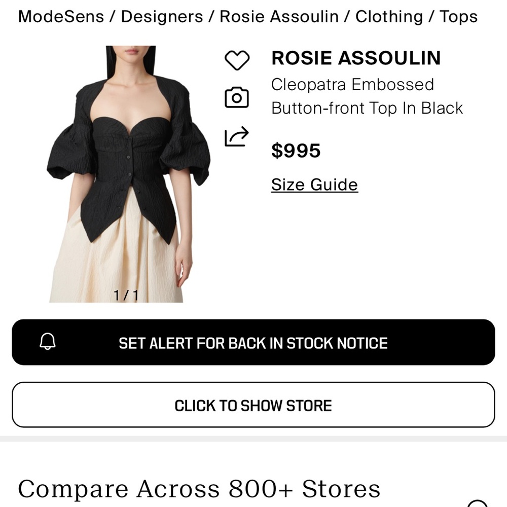 Rosie assoulin cleopatra top